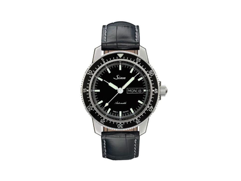 Reloj Automático Sinn 104 St Sa I, SW 220-1, 41 mm, Negro, Piel, 104.010 LB1