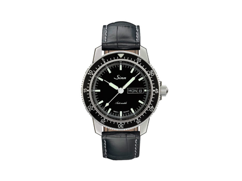 Reloj Automático Sinn 104 St Sa I, SW 220-1, 41 mm, Negro, Piel, 104.010 LB1