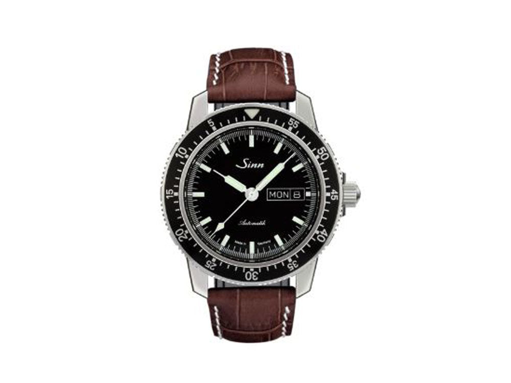 Reloj Automático Sinn 104 St Sa I, 41 mm, Negro, Correa de piel, 104.010 LB2