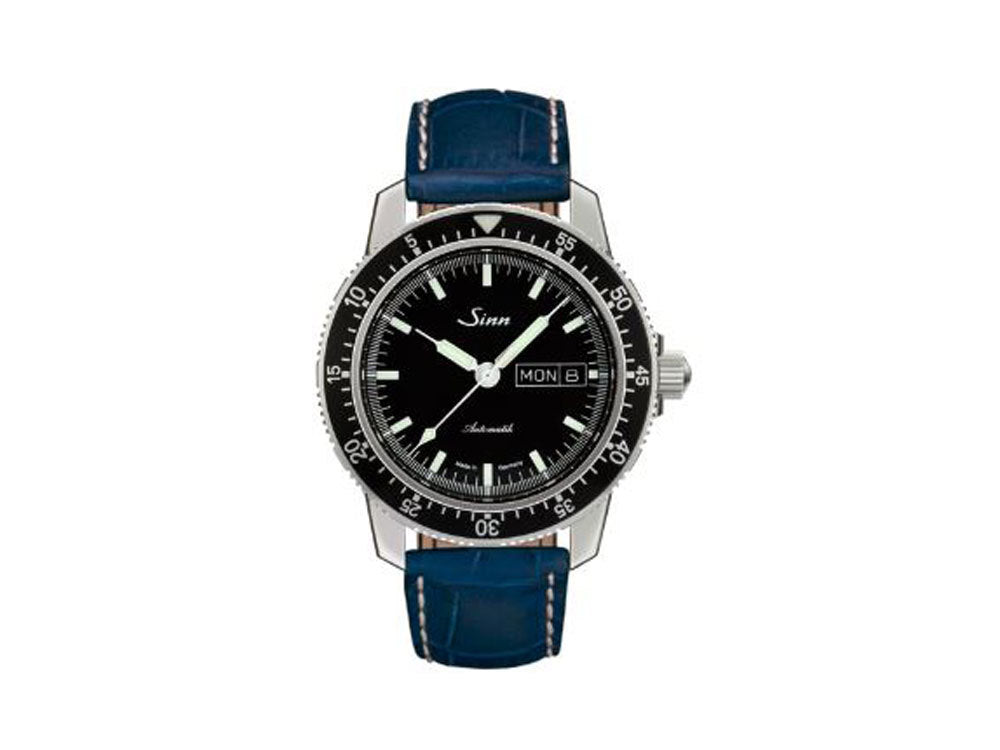 Reloj Automático Sinn 104 St Sa I, 41 mm, Negro, Correa de piel, 104.010 LB3