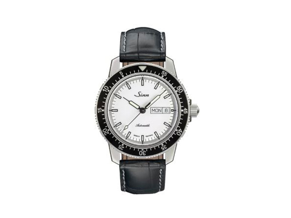 Reloj Automático Sinn 104 St I W, 41 mm, Blanco, Correa de piel, 104.012 LB1