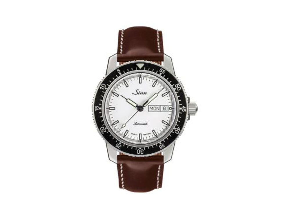 Reloj Automático Sinn 104 St Sa I W, 41 mm, Blanco, Correa de piel, 104.012 LB21