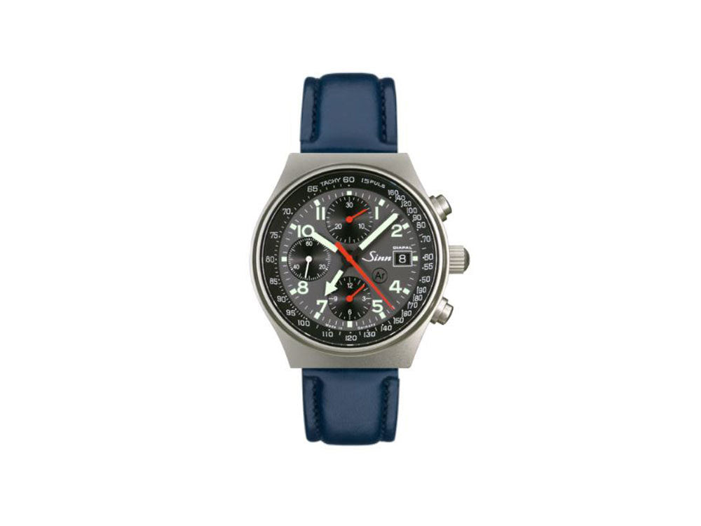 Reloj Automático Sinn 144 St DIAPAL, GMT, 41 mm, Crono, Negro, 144.068 LB161