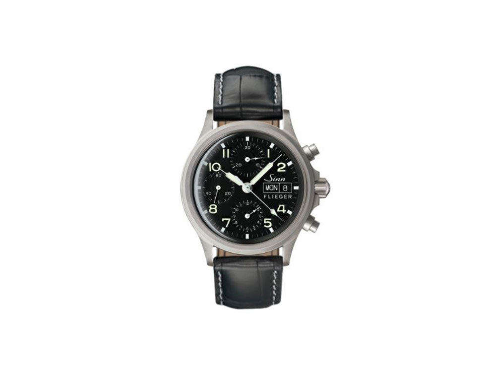 Reloj Automático Sinn 356 PILOT, Cronógrafo, 38,5mm, Negro, 356.020 LB1