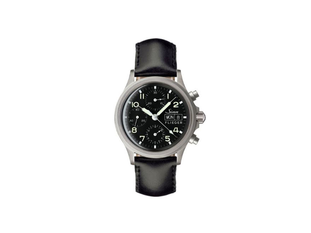 Reloj Automático Sinn 356 PILOT, Cronógrafo, 38,5mm, Negro, 356.020 LB33