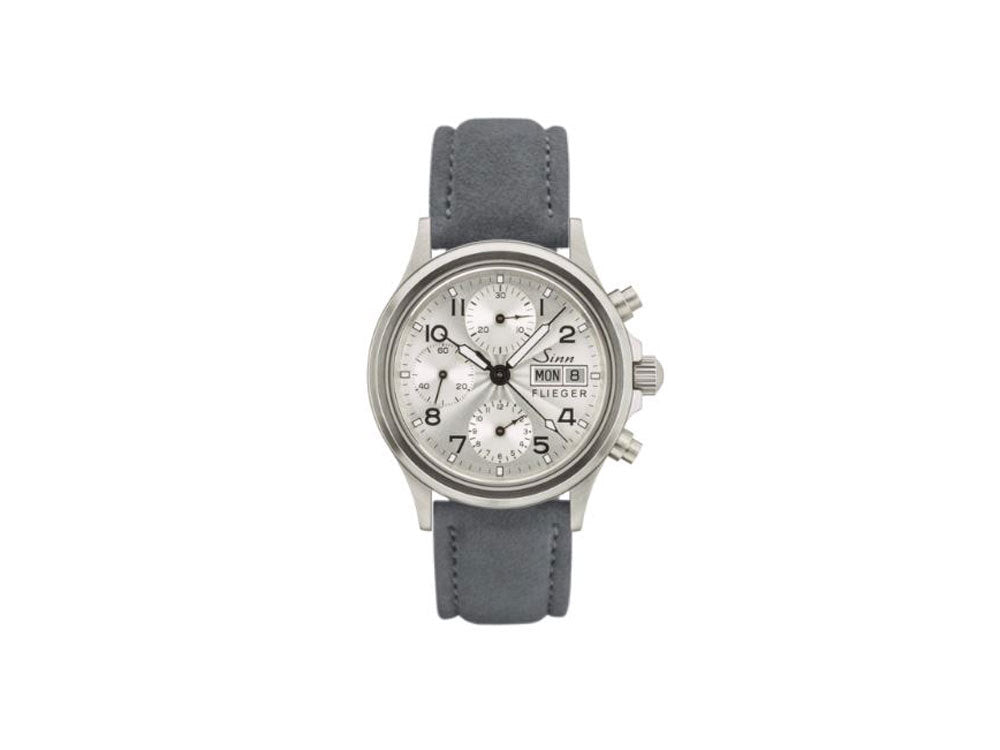 Reloj Automático Sinn 356 Sa PILOT III, Crono, 38,5mm, Plata, 356.0721 LB162