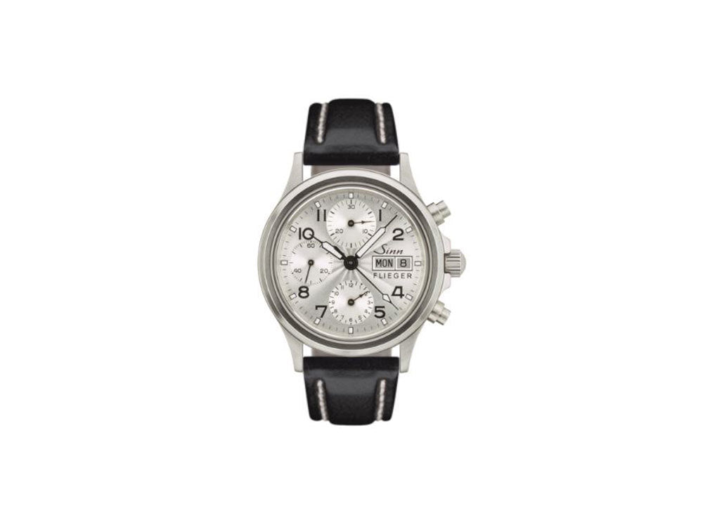 Reloj Automático Sinn 356 Sa PILOT, Cronógrafo, 38,5mm, Plata, 356.0721 LB35