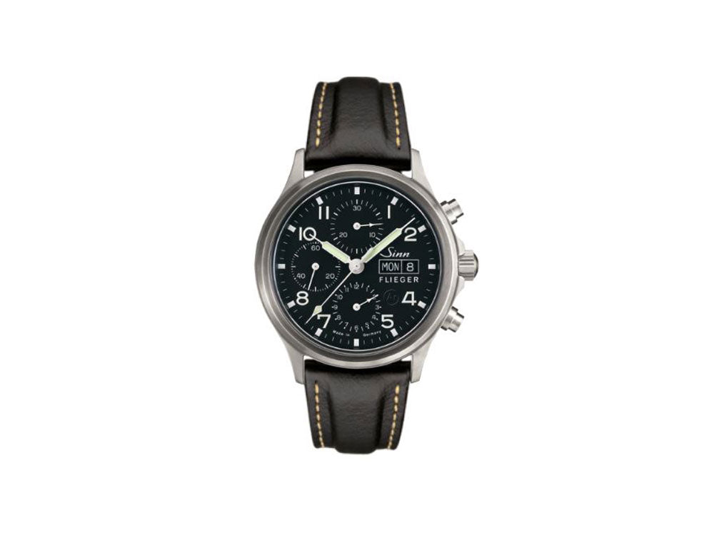 Reloj Automático Sinn 358 Sa PILOT, Cronógrafo, 42 mm, Negro, 358.060 LB38