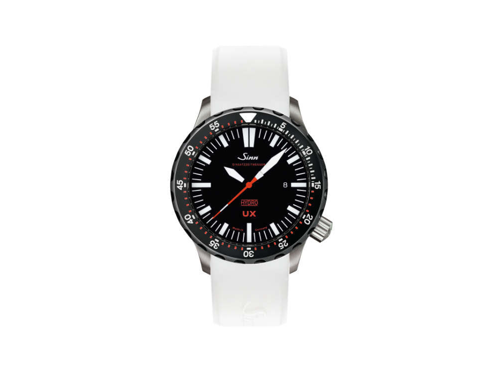 Reloj de Cuarzo Sinn UX SDR, 44mm, 500atm, Negro, Correa silicona, 403.050 SI121