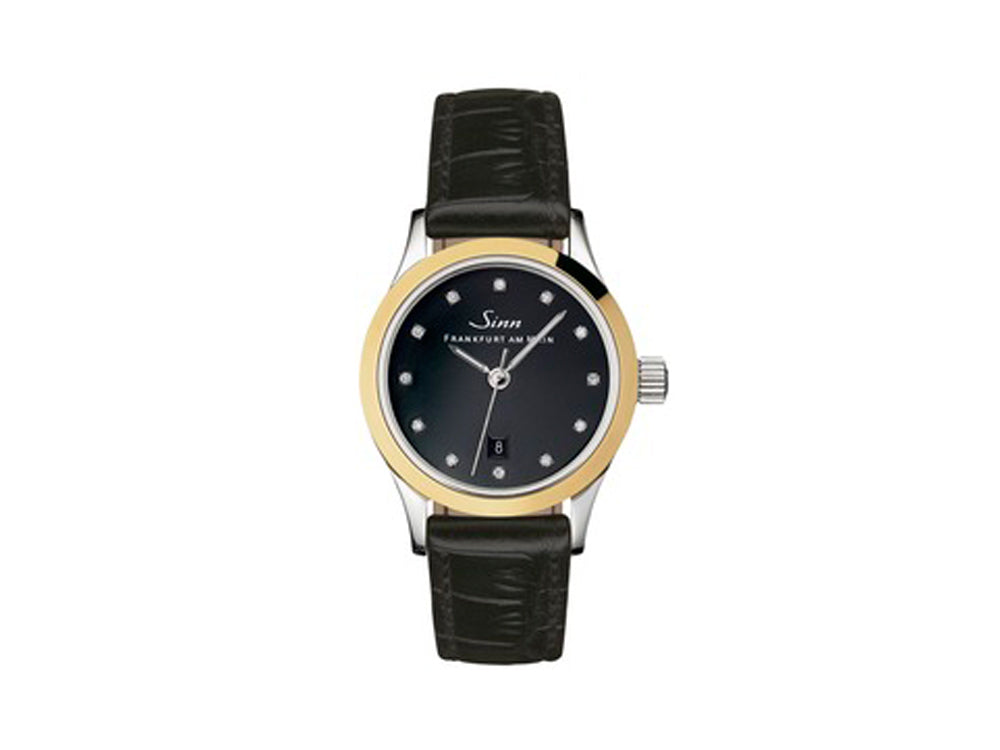 Reloj Automático Sinn 456 TW 12, ETA 2671, 28mm, Diamantes, Piel, 456.027 LB51