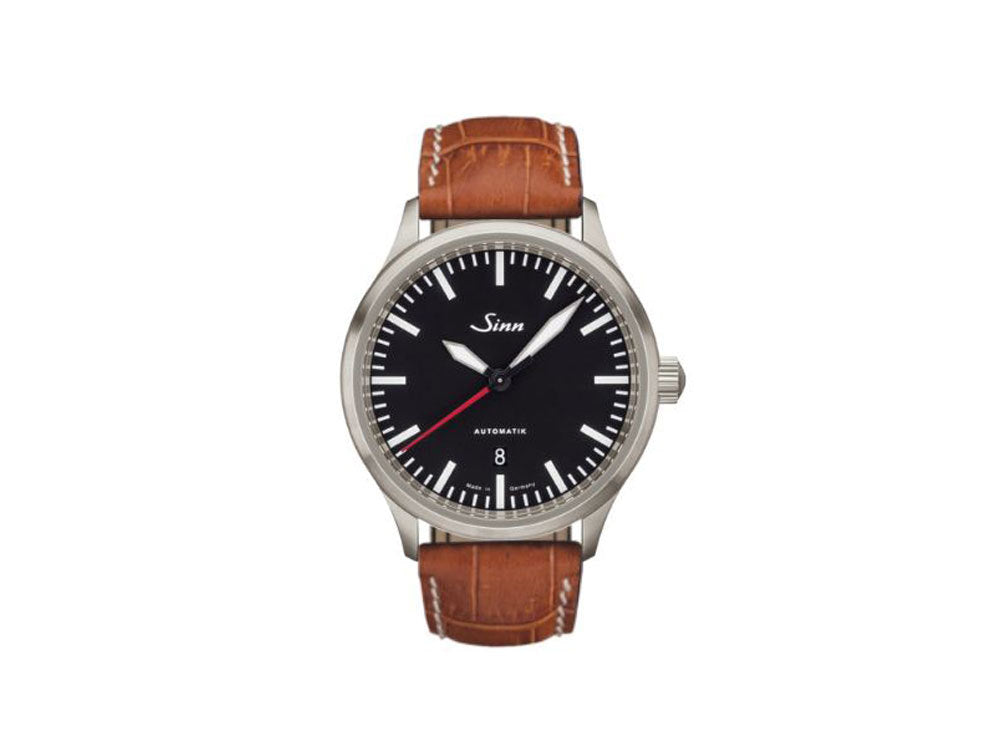 Reloj Automático Sinn 836, ETA 2892-A2, 43 mm, Negro, Piel, 836.010 LB9