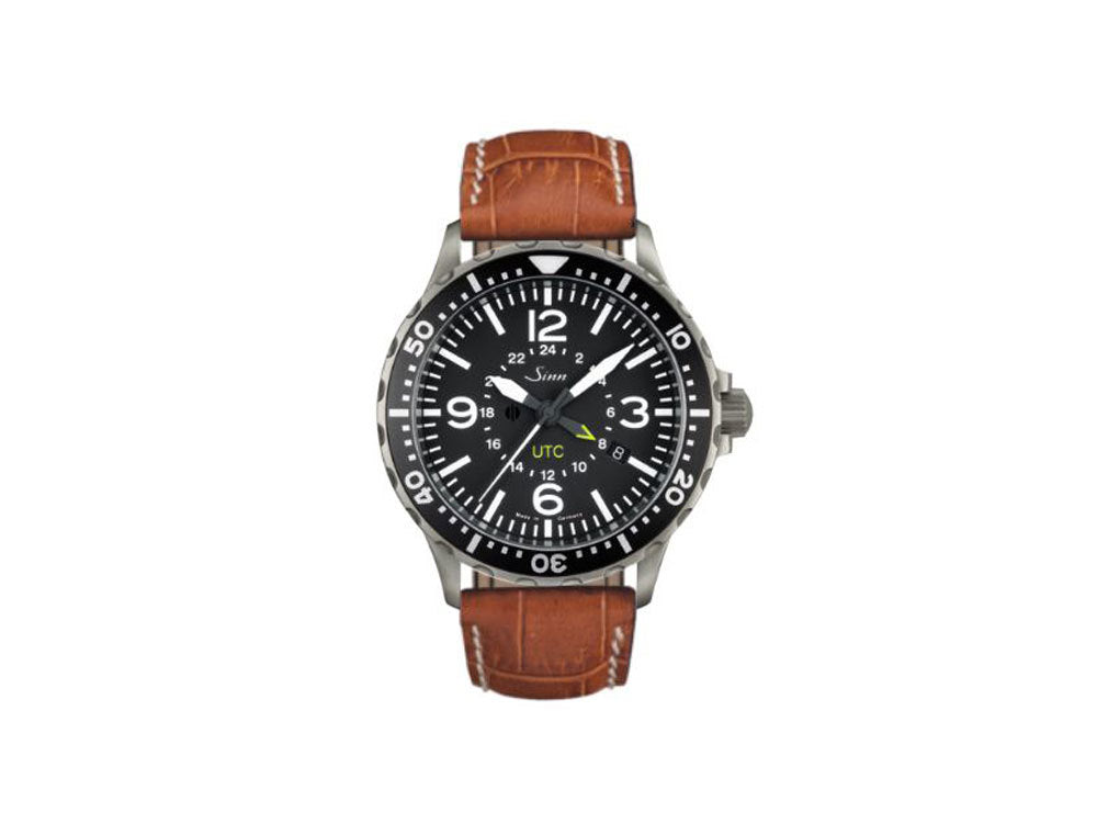 Reloj Automático Sinn 857 UTC, ETA 2893-2, 43mm, GMT, Piel, 857.010 LB9