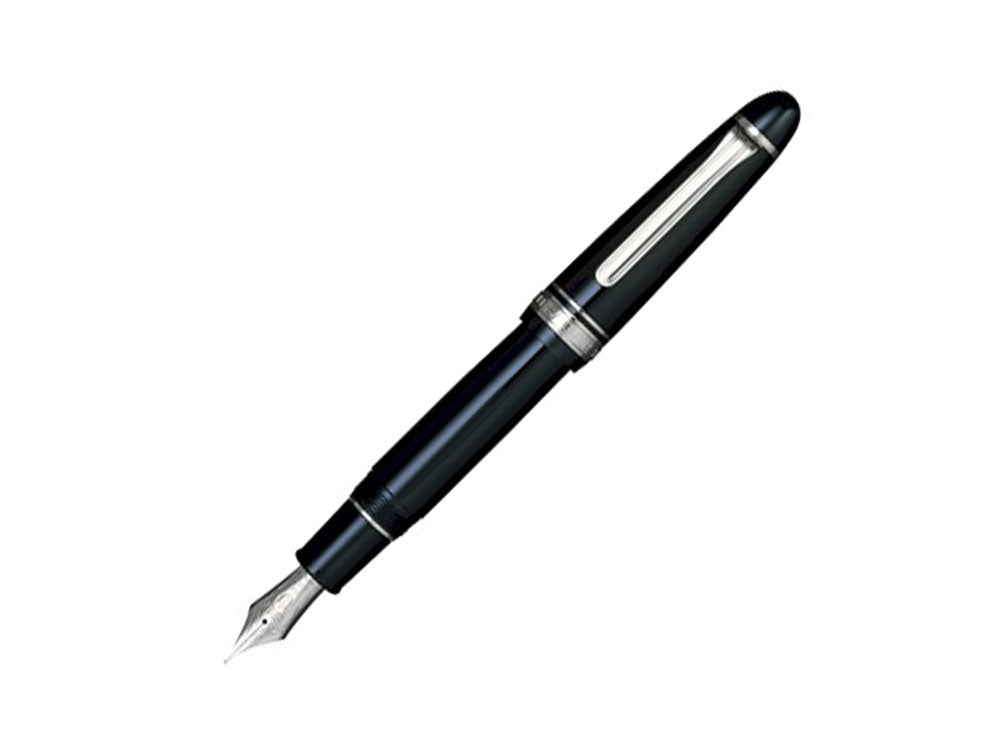 Estilográfica Sailor King of Pens ST Silver, Negro, Cromo, 11-9639-420