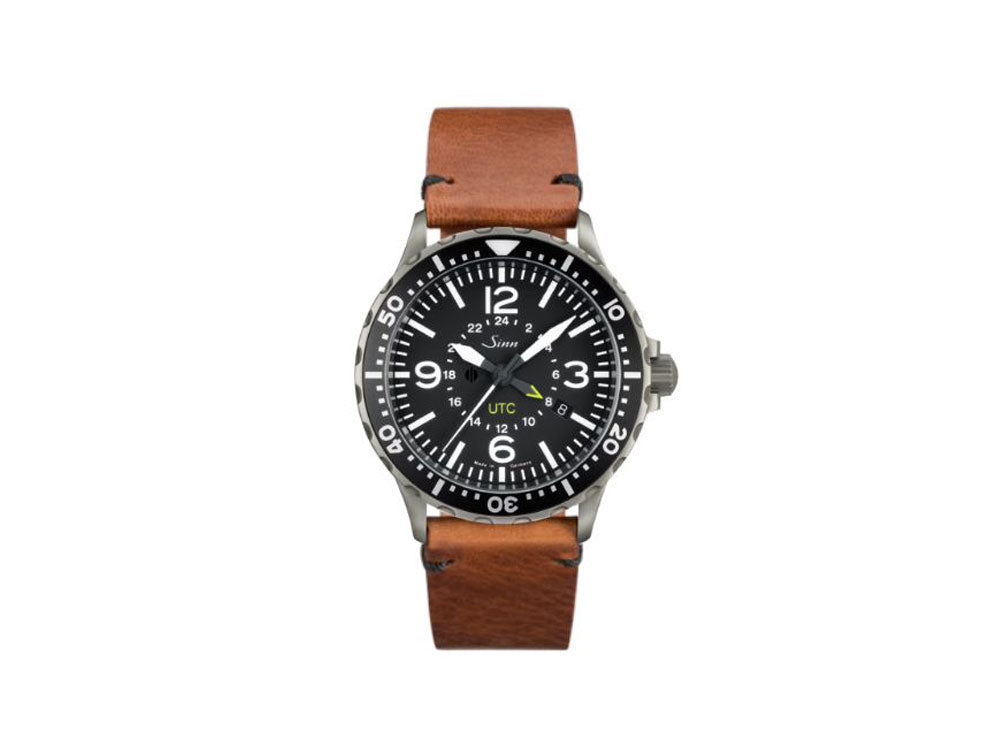Reloj Automático Sinn 857 UTC, ETA 2893-2, 43mm, GMT, Piel, 857.010 LB139