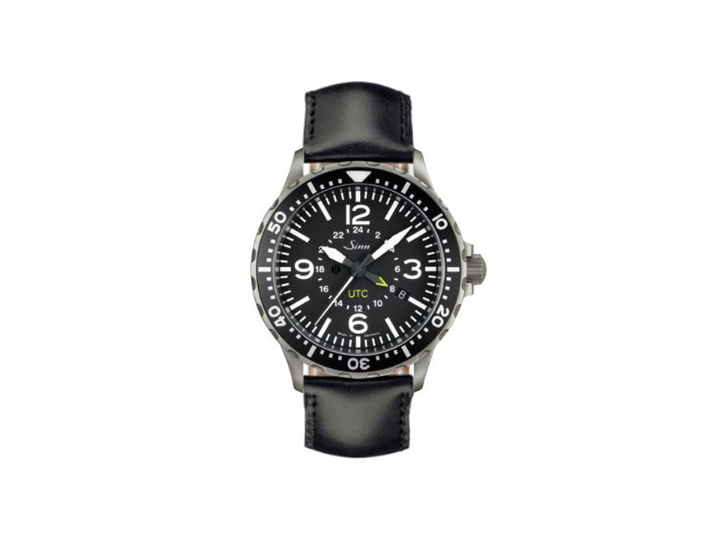 Reloj Automático Sinn 857 UTC, ETA 2893-2, 43mm, GMT, Piel, 857.010 LB34