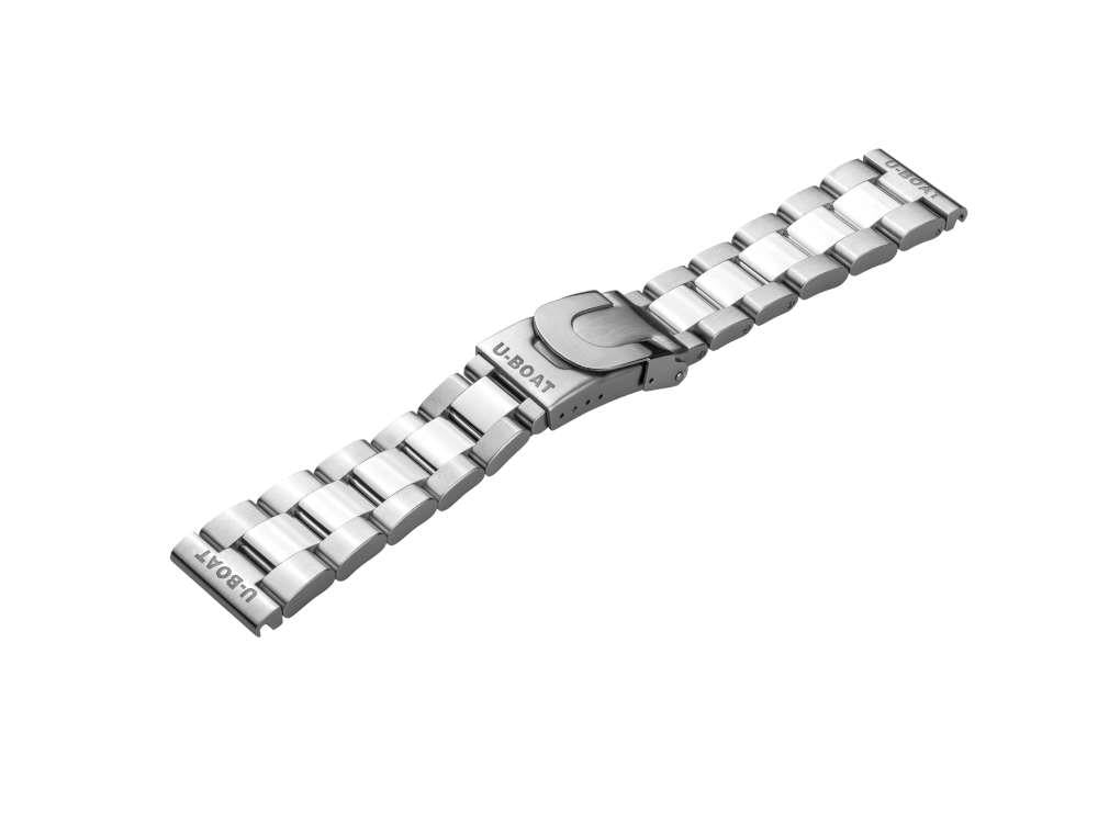 Correa U-Boat Accesorios, Brazalete de acero, Plata, 23mm., 8350