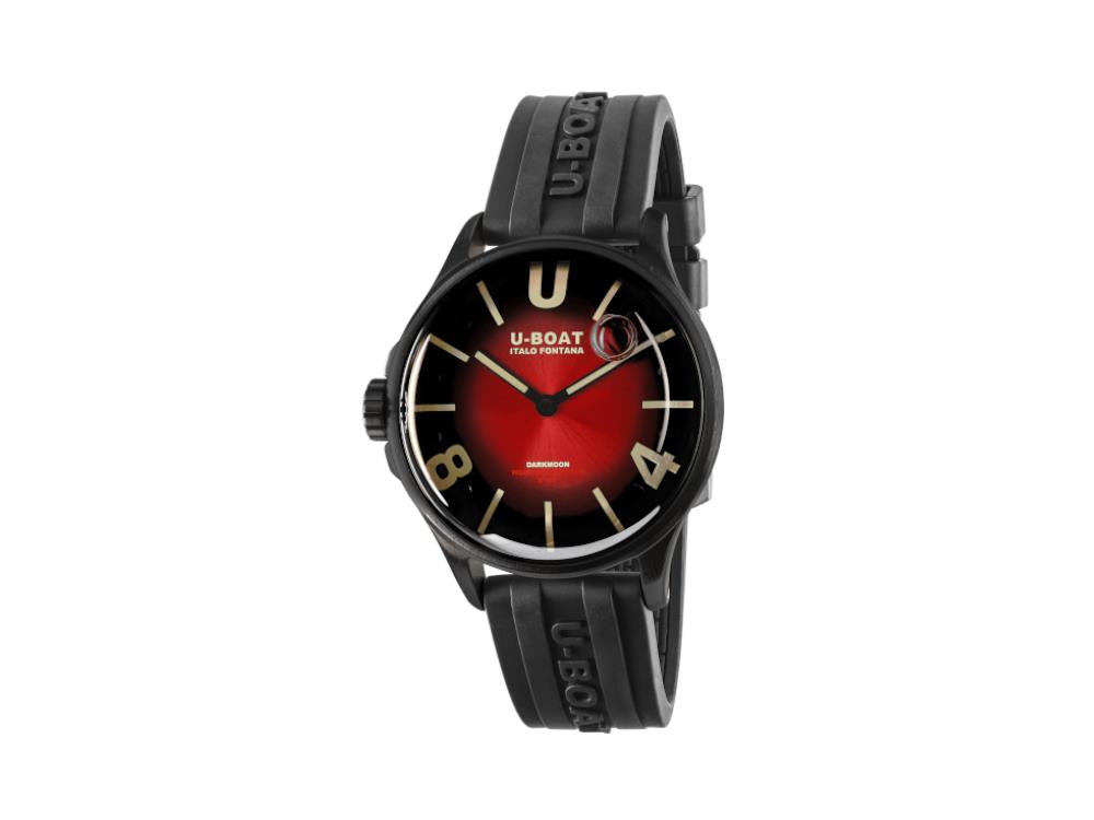 Reloj de Cuarzo U-Boat Capsoil Darkmoon Soleil Red, PVD, 40 mm, Rojo, 9501