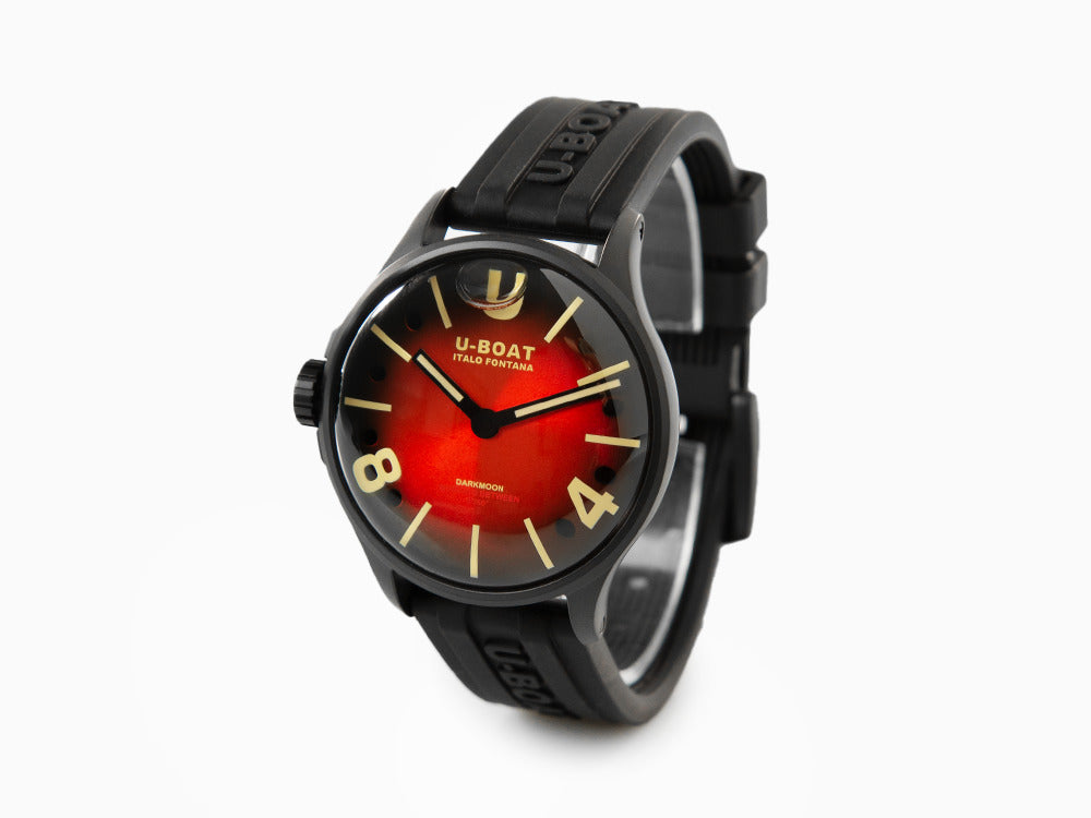 Reloj de Cuarzo U-Boat Capsoil Darkmoon Soleil Red, PVD, 40 mm, Rojo, 9501