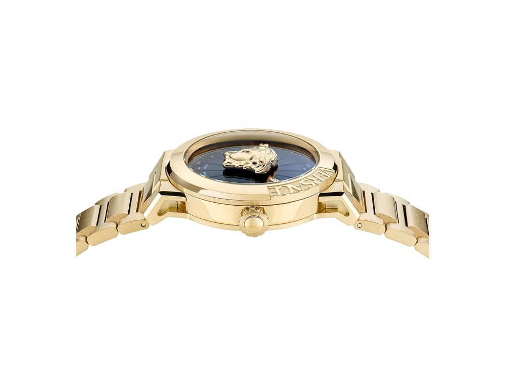 Reloj de Cuarzo Versace Medusa Infinite, PVD Oro, Negro, 38 mm, VE3F00522