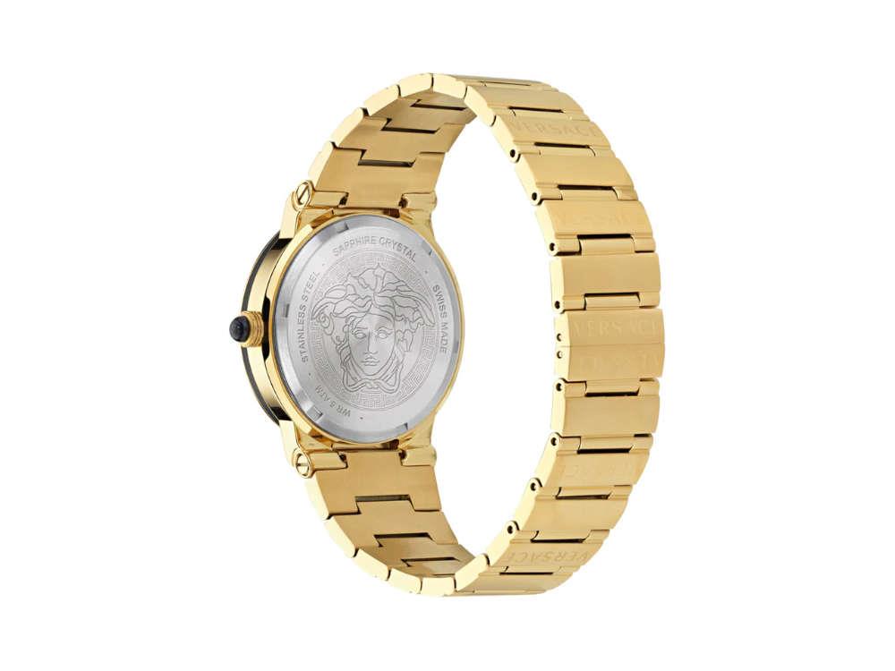 Reloj de Cuarzo Versace Greca Logo Moonphase, PVD Oro, Negro, 38 mm, VE7G00323