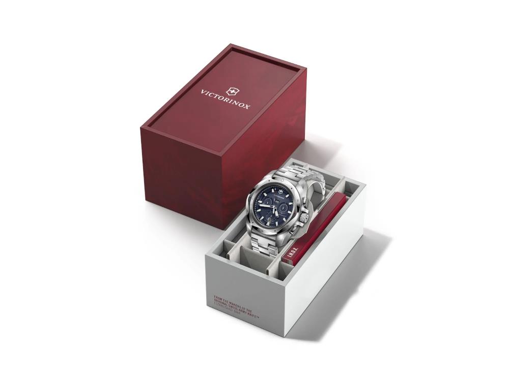 Reloj de Cuarzo Victorinox I.N.O.X. Chrono, Azul, 43 mm, V241985