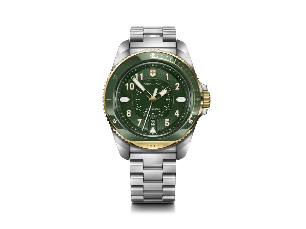 Reloj de Cuarzo Victorinox Journey 1884, Verde, 43 mm, PVD de Oro, V242012