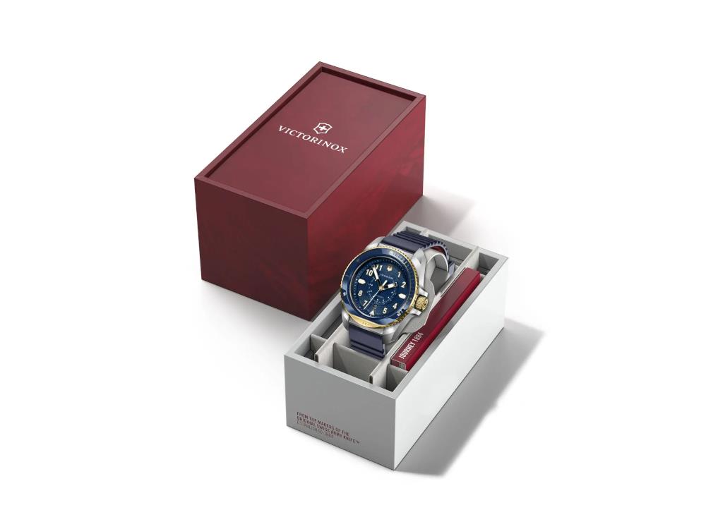 Reloj de Cuarzo Victorinox Journey 1884, Azul, 43 mm, PVD de Oro, V242013