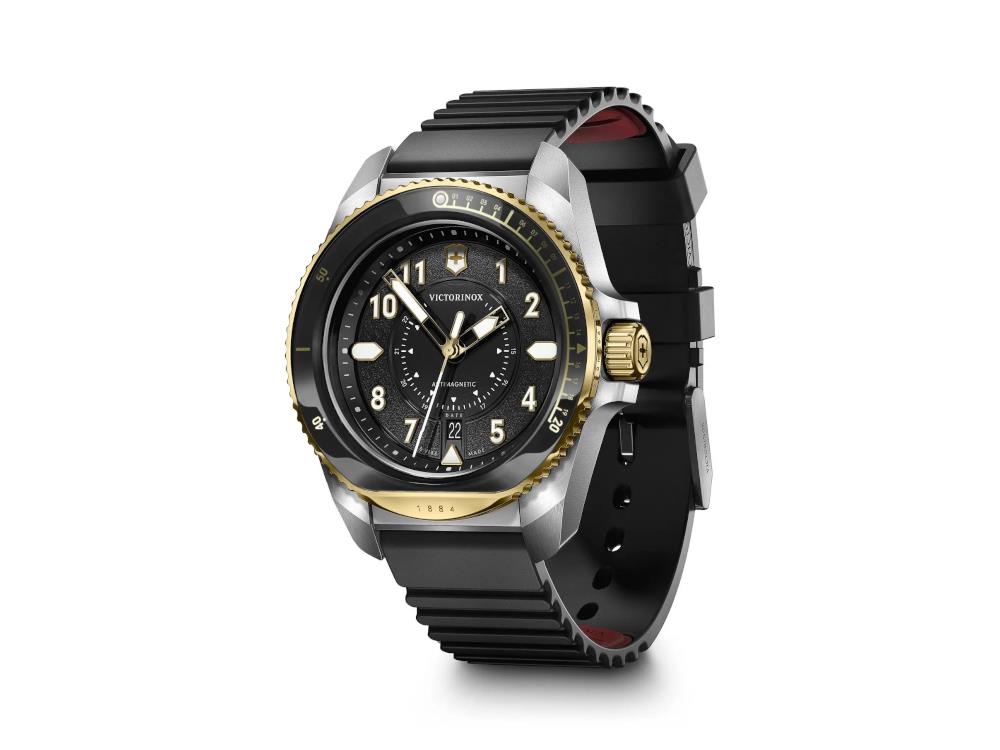 Reloj de Cuarzo Victorinox Journey 1884, Negro, 43 mm, PVD de Oro, V242014