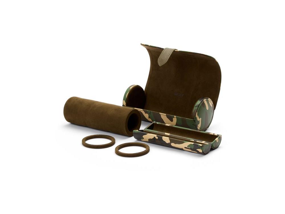 Estuche de relojes WOLF Elements Earth, 3 Relojes, Verde, Piel Vegana, 665230