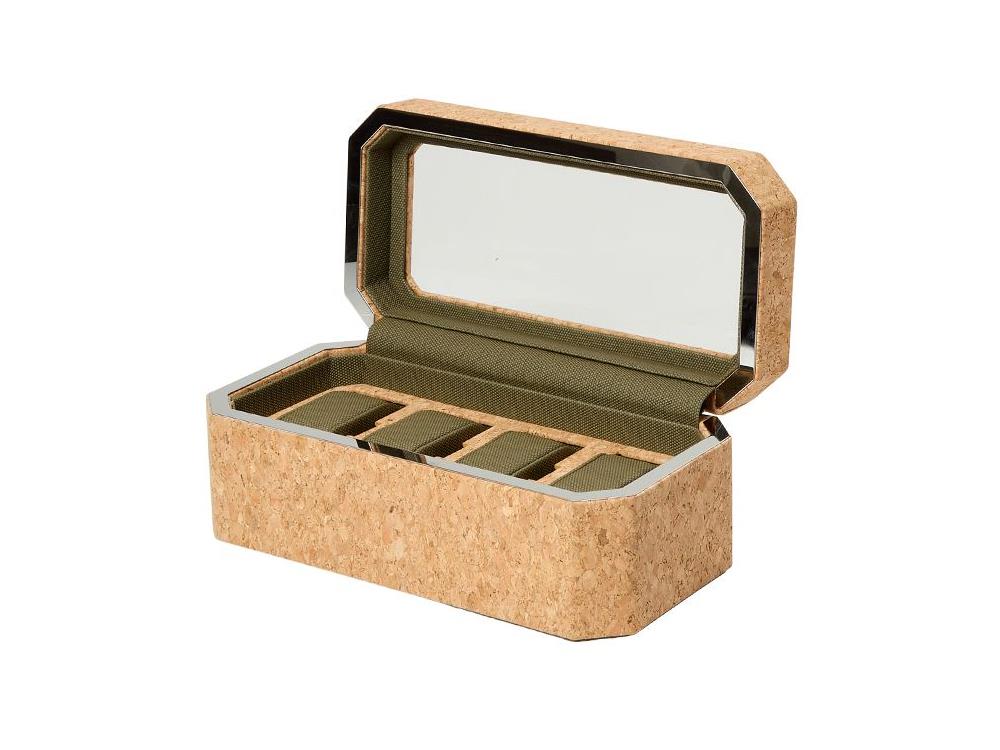 Caja de relojes WOLF Cortica, 4 Relojes, Corcho, 668261
