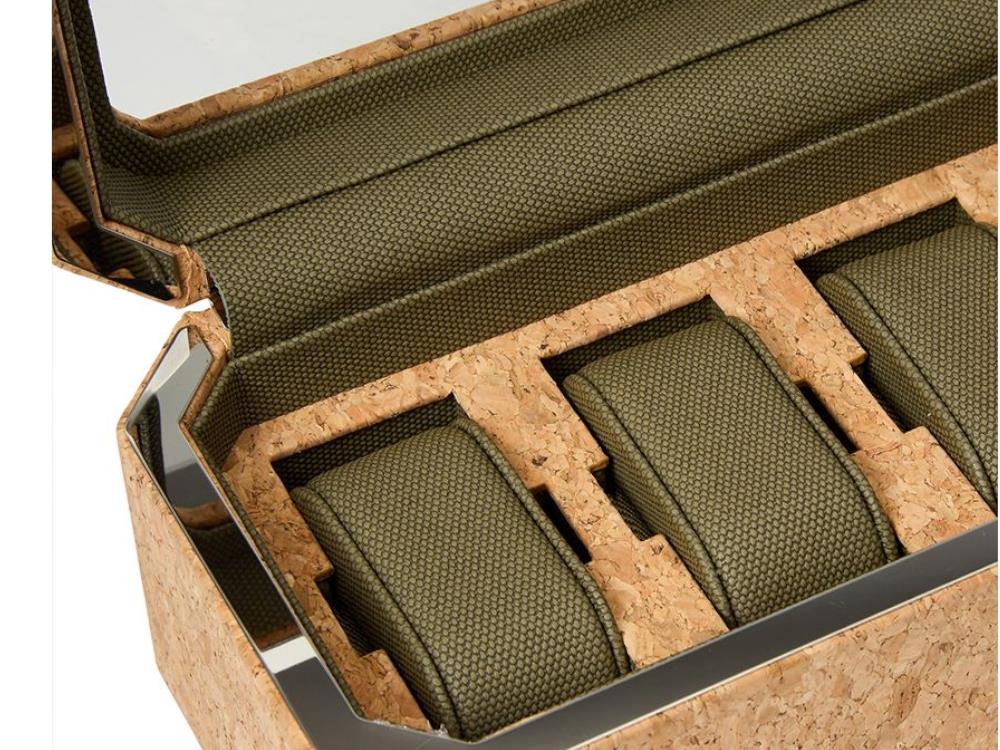 Caja de relojes WOLF Cortica, 4 Relojes, Corcho, 668261