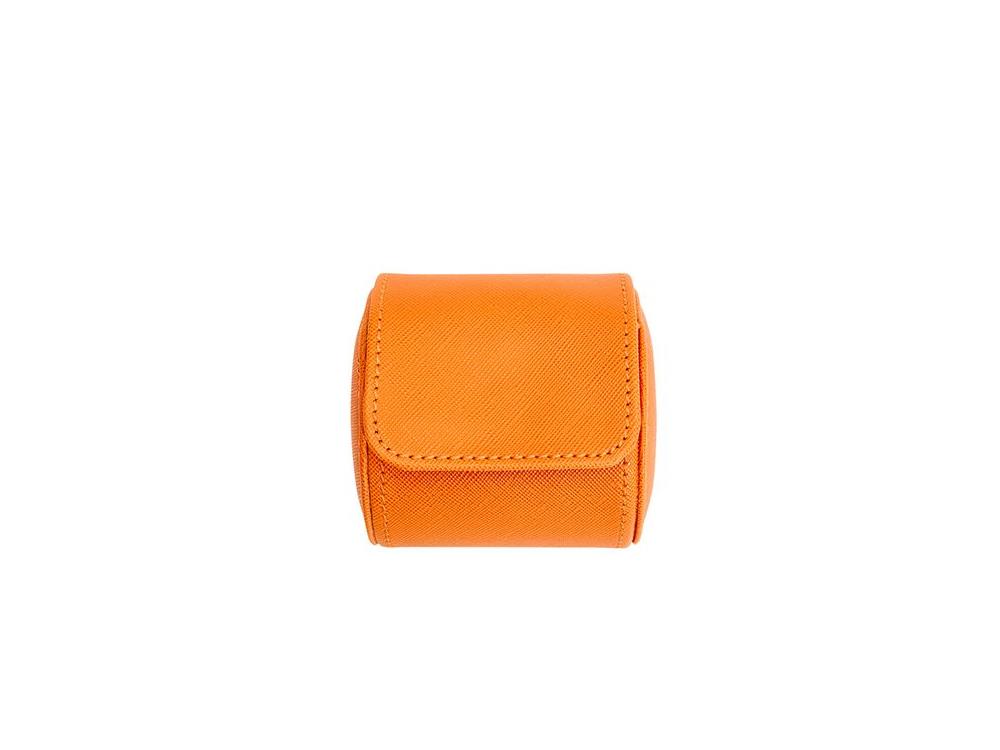 Estuche de relojes WOLF Tutti Frutti, 1 Reloj, Naranja, Piel Vegana, 680139