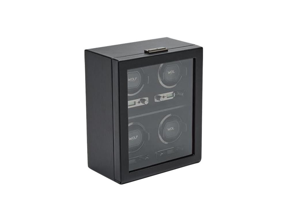 Rotor de relojes WOLF British Racing, 4 Relojes, Negro, 793002