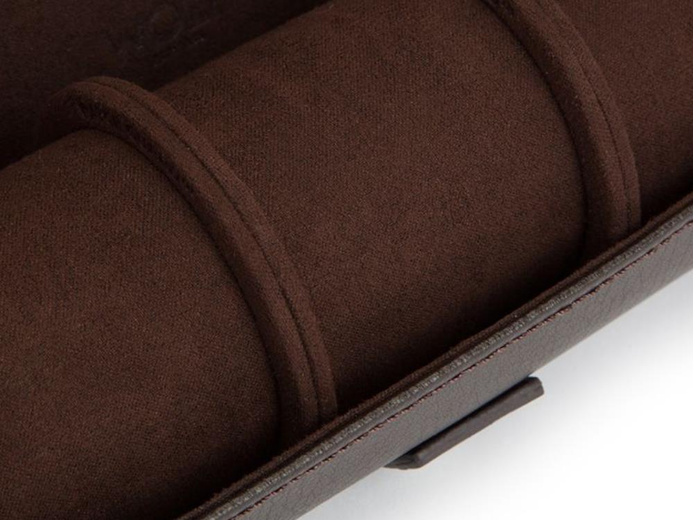 Estuche de relojes WOLF Blake, 3 Relojes, Marrón, Piel, 305006