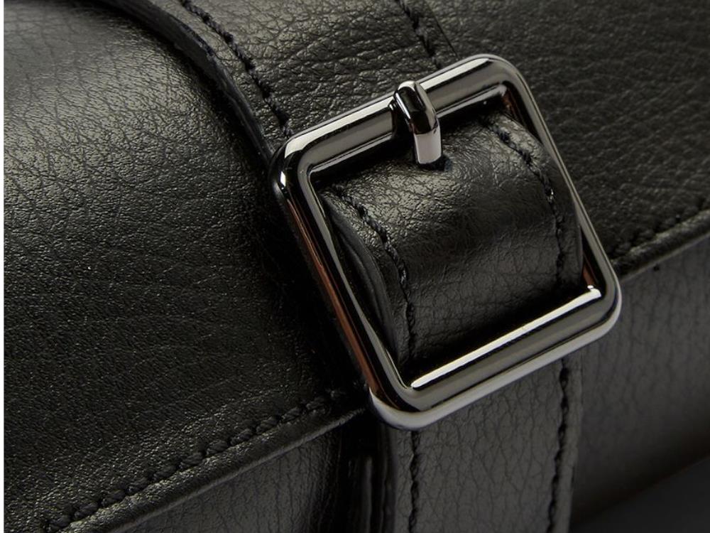 Estuche de relojes WOLF British Racing, 3 Relojes, Negro, Piel, 792902