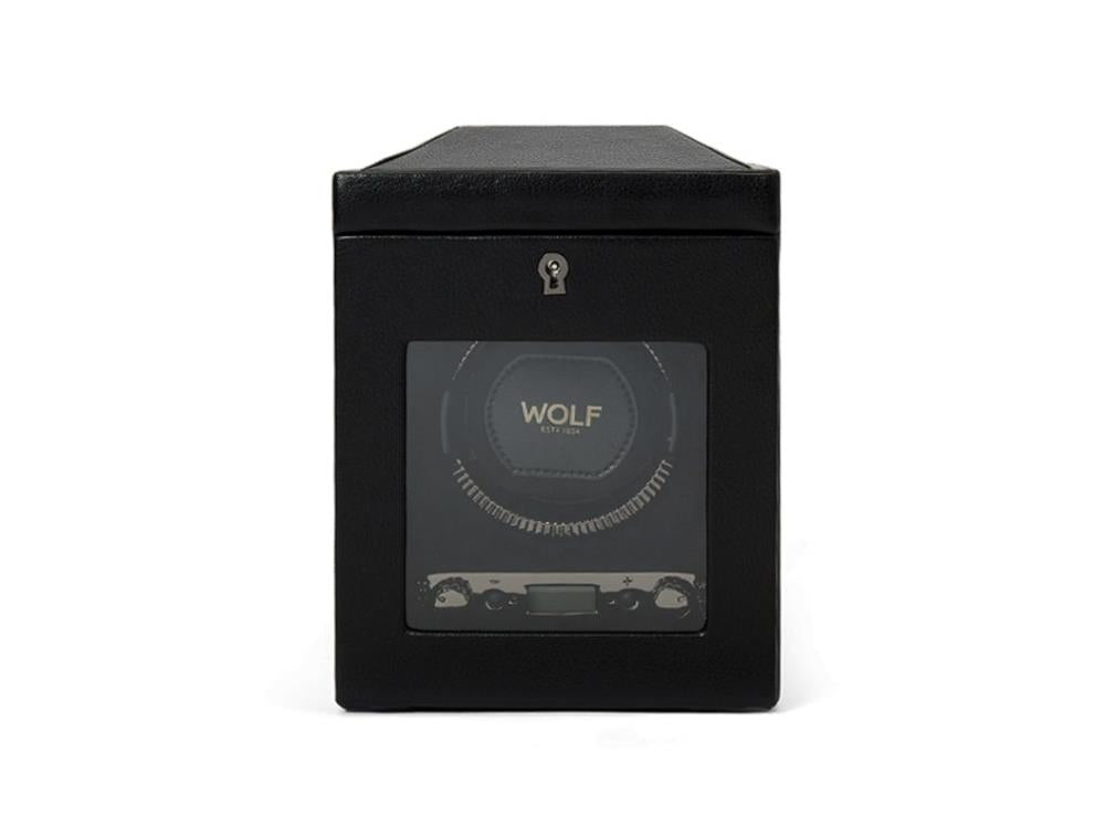 Rotor de relojes WOLF British Racing, Negro, Piel Vegana, 793102