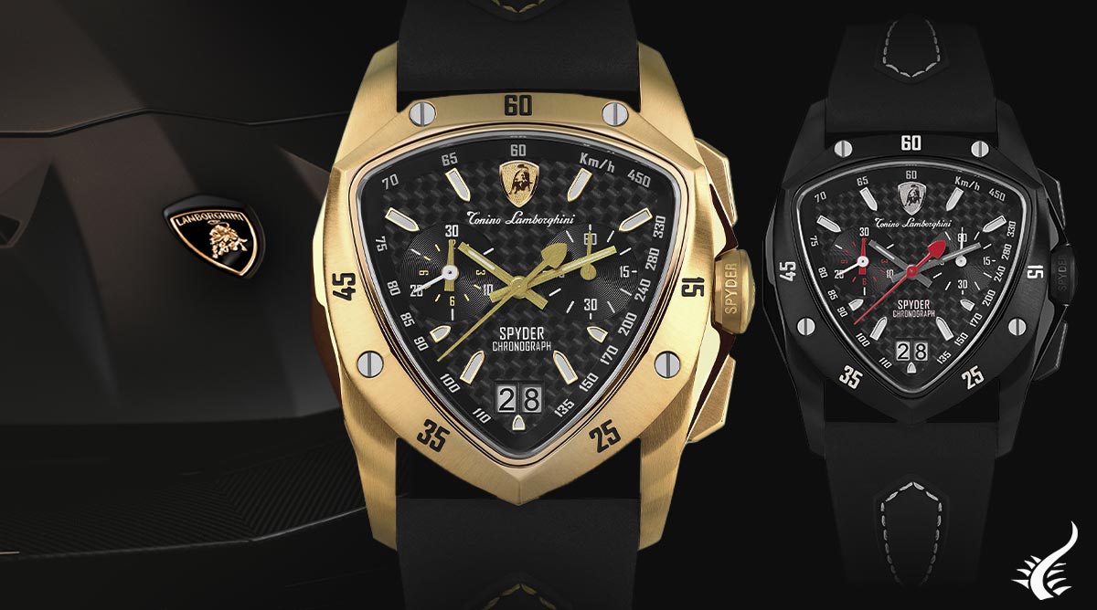 Montre Automatique Tonino Lamborghini Série Limitée - Boîtier Et Bracelet Acier, Cadran Noir, Occasion