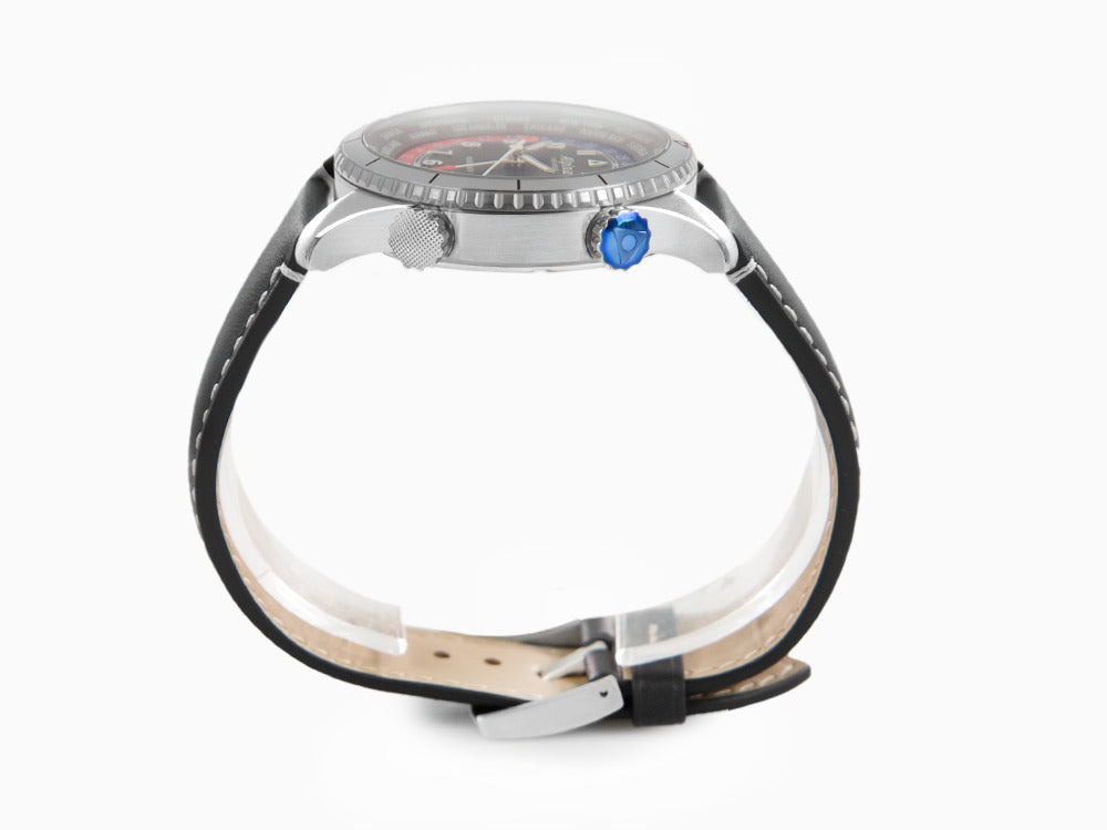 Reloj de Cuarzo Alpina Startimer Pilot Worldtimer, 41 mm, Negro, AL-255BRB4S26