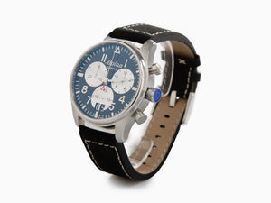 Reloj de Cuarzo Alpina Startimer, 44 mm, Azul, Negro, Día, AL-372NS4S6