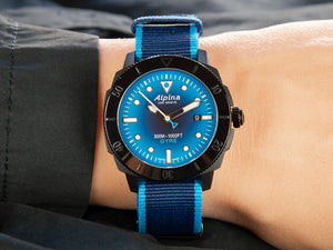 Reloj Automático Alpina Seastrong Diver Gyre, Azul, 44 mm, AL-525LNSB4VG6