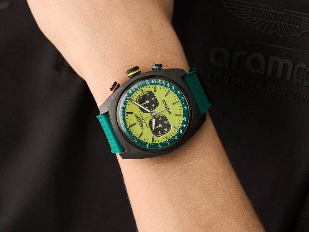 Reloj de Cuarzo Aston Martin F1 Team DWF, Verde, 40 mm, Cronógrafo, MTFD2F603