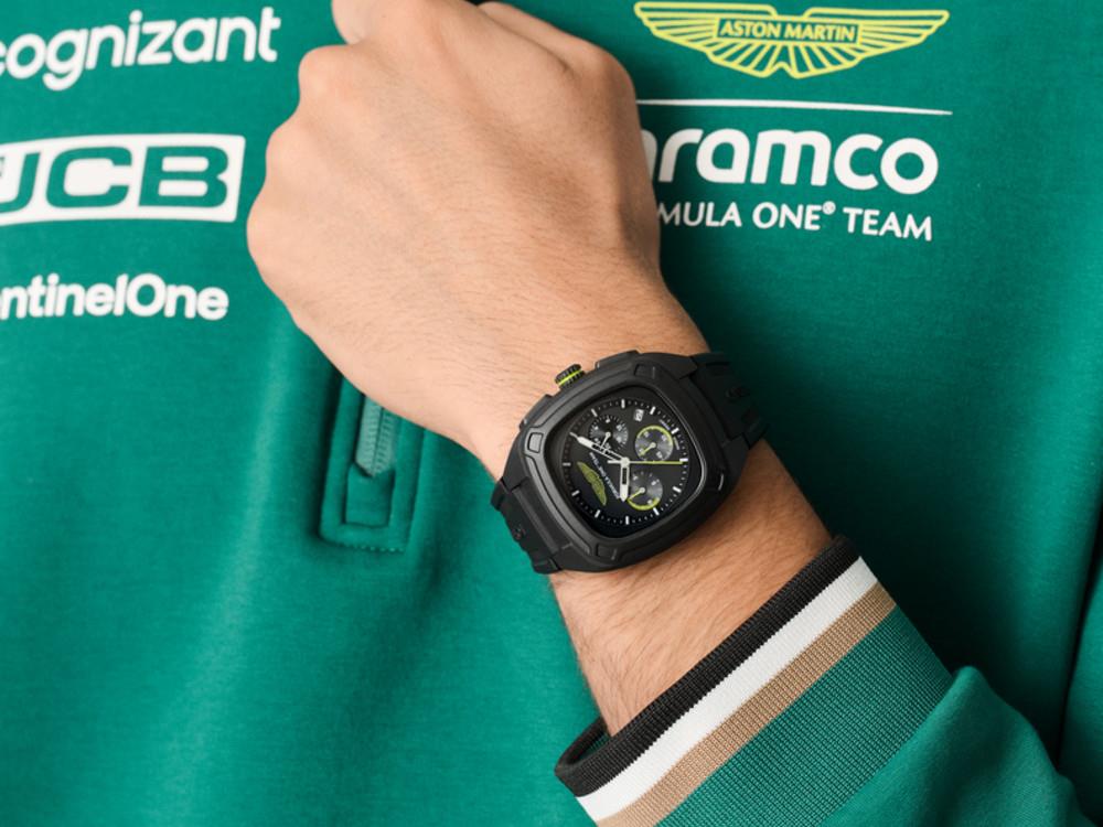 Reloj de Cuarzo Aston Martin OVR W F1 Team, Negro, 41 mm, Cronógrafo, MTFO1F505