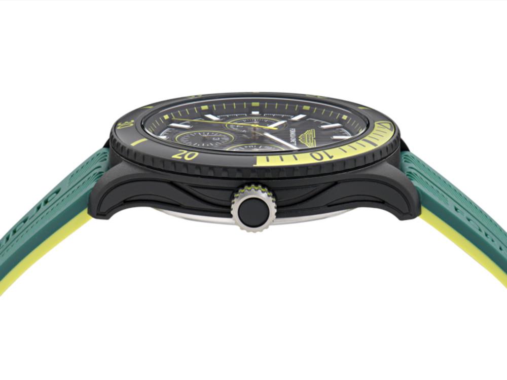Reloj de Cuarzo Aston Martin PIT W F1 Team, Negro, 46 mm, Cronógrafo, MTFP1F501
