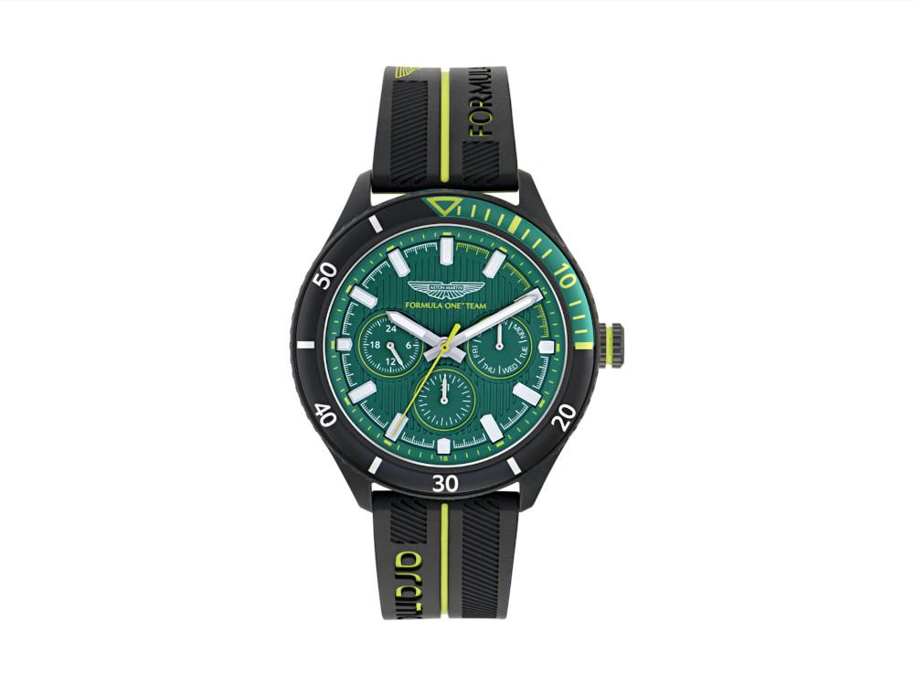 Reloj de Cuarzo Aston Martin PIT W F1 Team, Verde 46 mm, Cronógrafo, MTFP1F503