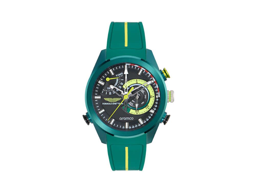 Reloj de Cuarzo Aston Martin F1 Team KRS, Negro, 44 mm, Cronógrafo, MTFR1F602