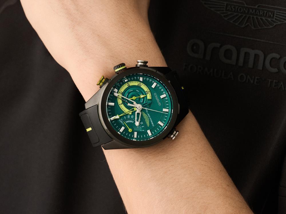 Reloj de Cuarzo Aston Martin F1 Team KRS, Verde, 44 mm, Cronógrafo, MTFR1F603