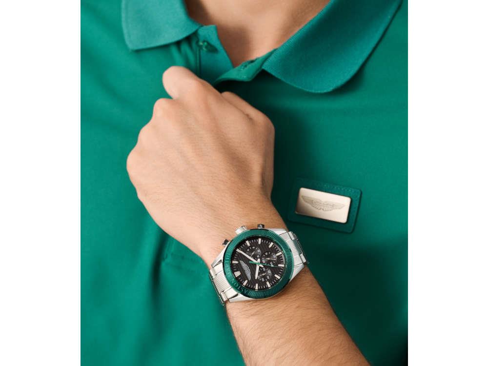 Reloj de Cuarzo Aston Martin Icon BST, Negro, 45 mm, Cronógrafo, MTIB1F501