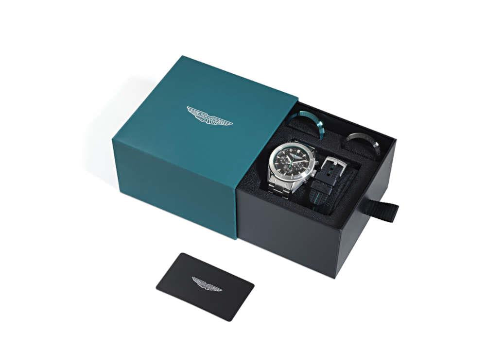 Reloj de Cuarzo Aston Martin Icon BST, Negro, 45 mm, Cronógrafo, MTIB1F501