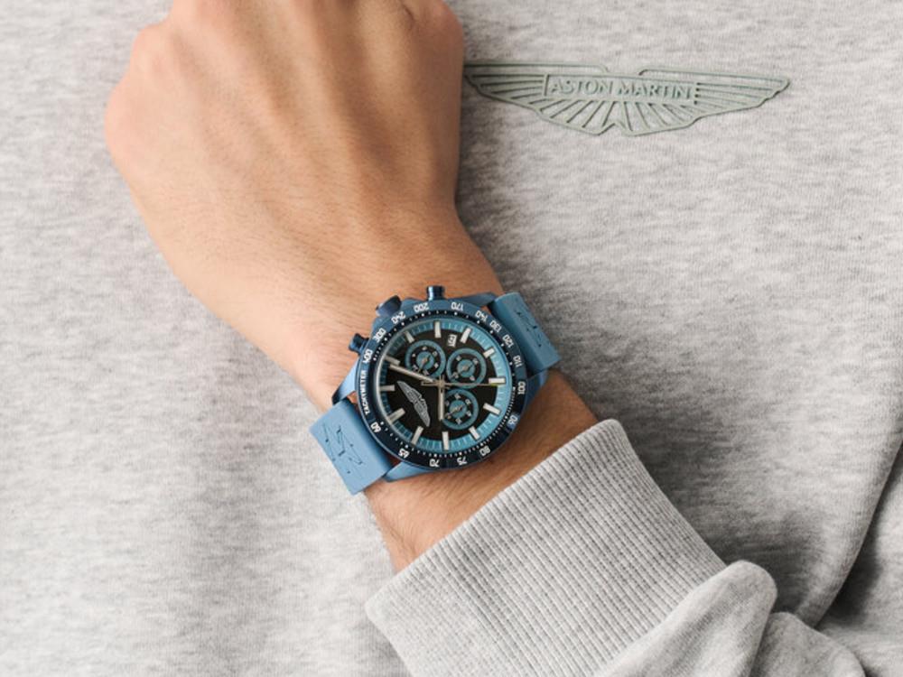 Reloj de Cuarzo Aston Martin Icon SPT, Negro, 44 mm, Cronógrafo, MTIS2S604