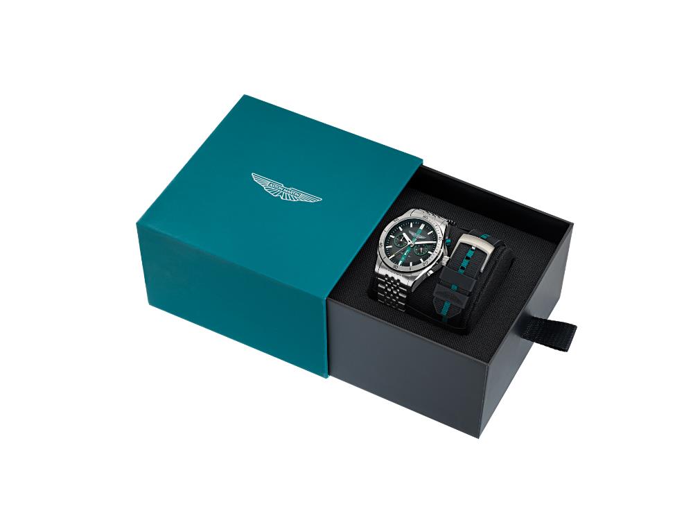Reloj de Cuarzo Aston Martin Thrill CLP, 45 mm, Cronógrafo, MTRL1F607-BOXSET